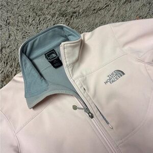 The North Face Light Pink & Gray Softshell Jacket